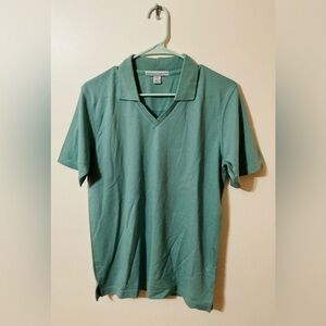 Port Authority Women’s Green V-Neck Activewear Shirt, Size Large